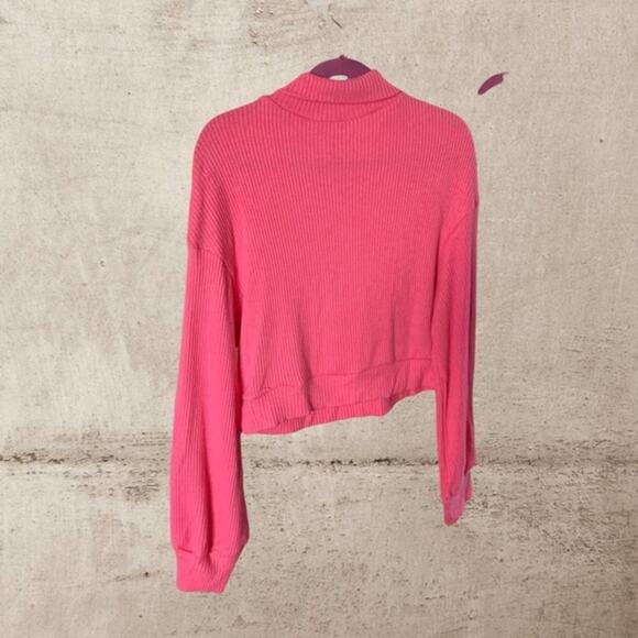 Line and Dot pink knit sweater. Turtleneck size large.‎ - Picture 2 of 8